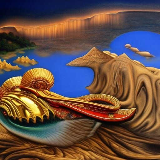 Fertile Islands in Sunshine: A Surrealist Landscape