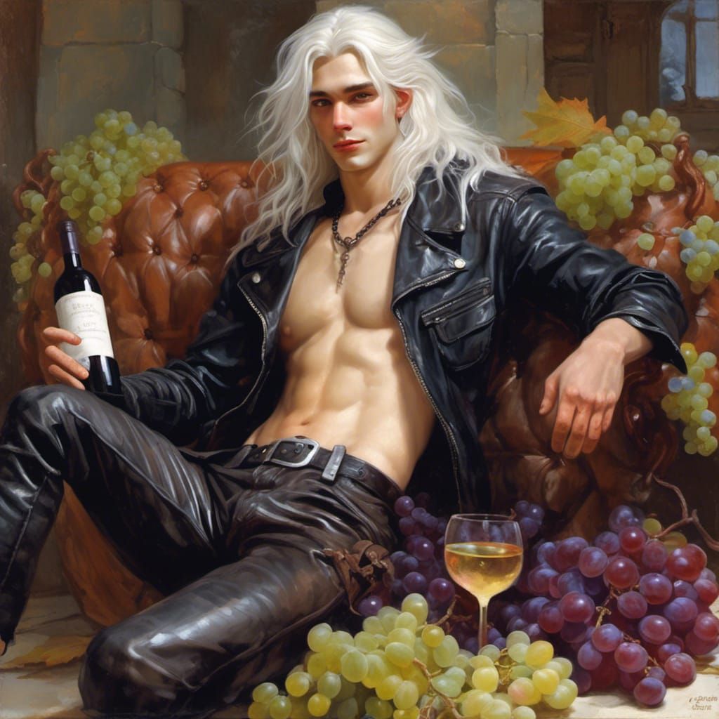 Dionysus as Young Man with Wine and Grapes