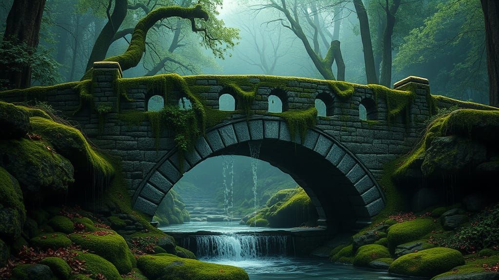 A Lord of the Rings-Inspired Stone Bridge Hidden in a Misty ...