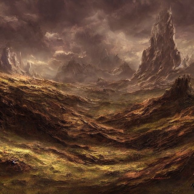 Surreal Alien Landscape Concept Art