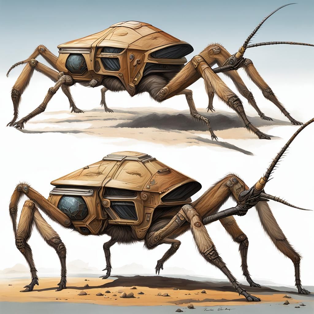 Alien Exoplanet: Camel-Cricket-Spider Creature Specimens