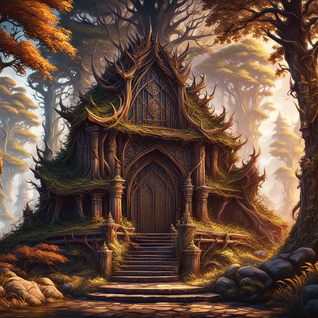 Detailed Wood Elf Fantasy Concept Art