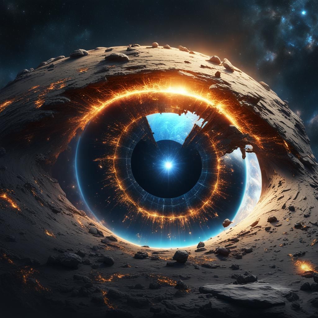 Eye of the Earth Shining in Space