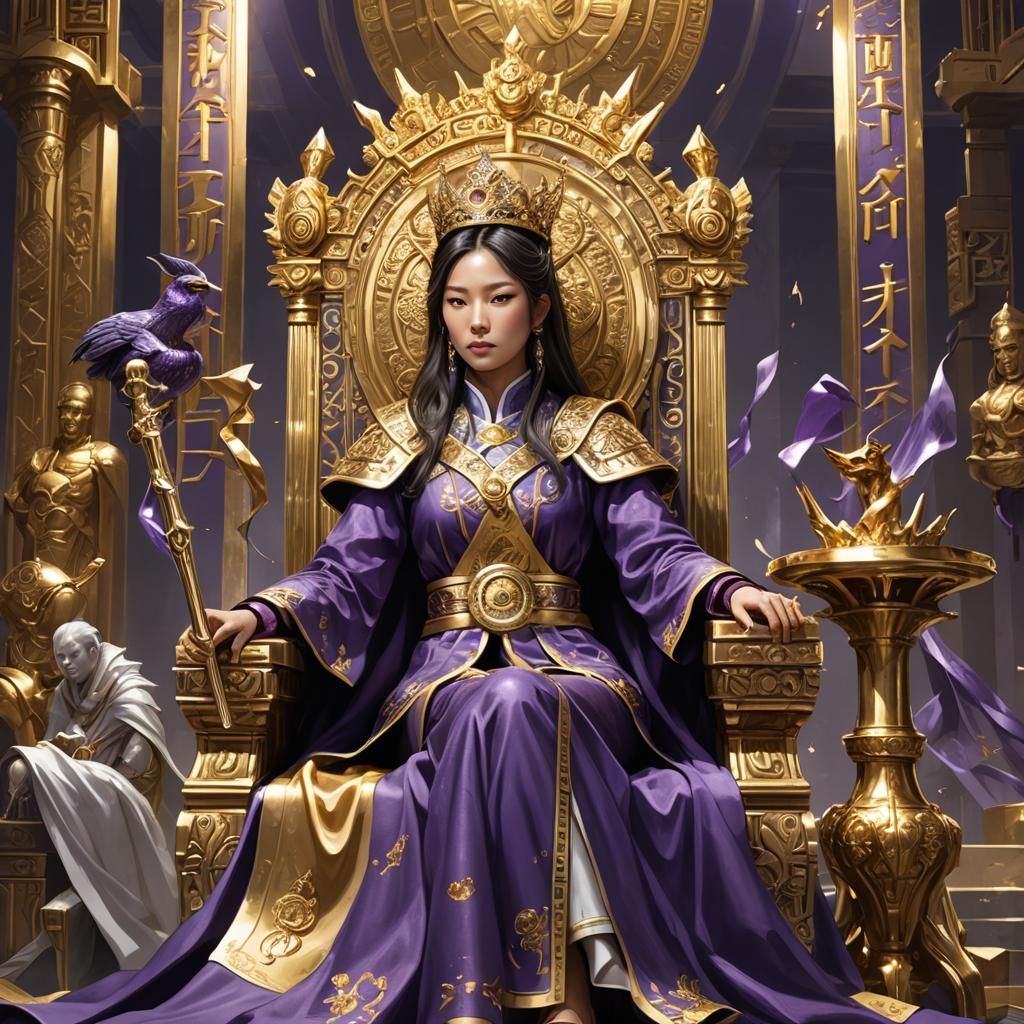 Korean Woman on Throne Concept Art