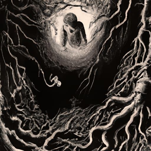 Horrific Self Loss in Dark Gothic Style