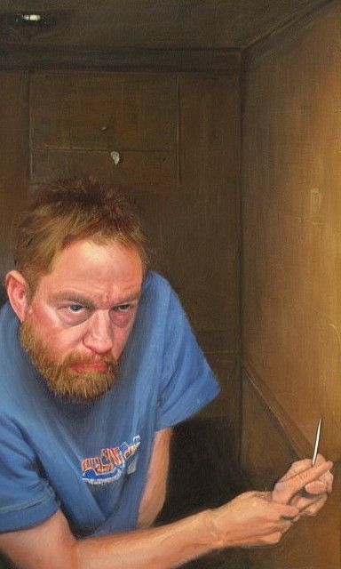 Electrician's Eye Care: An Oil Painting