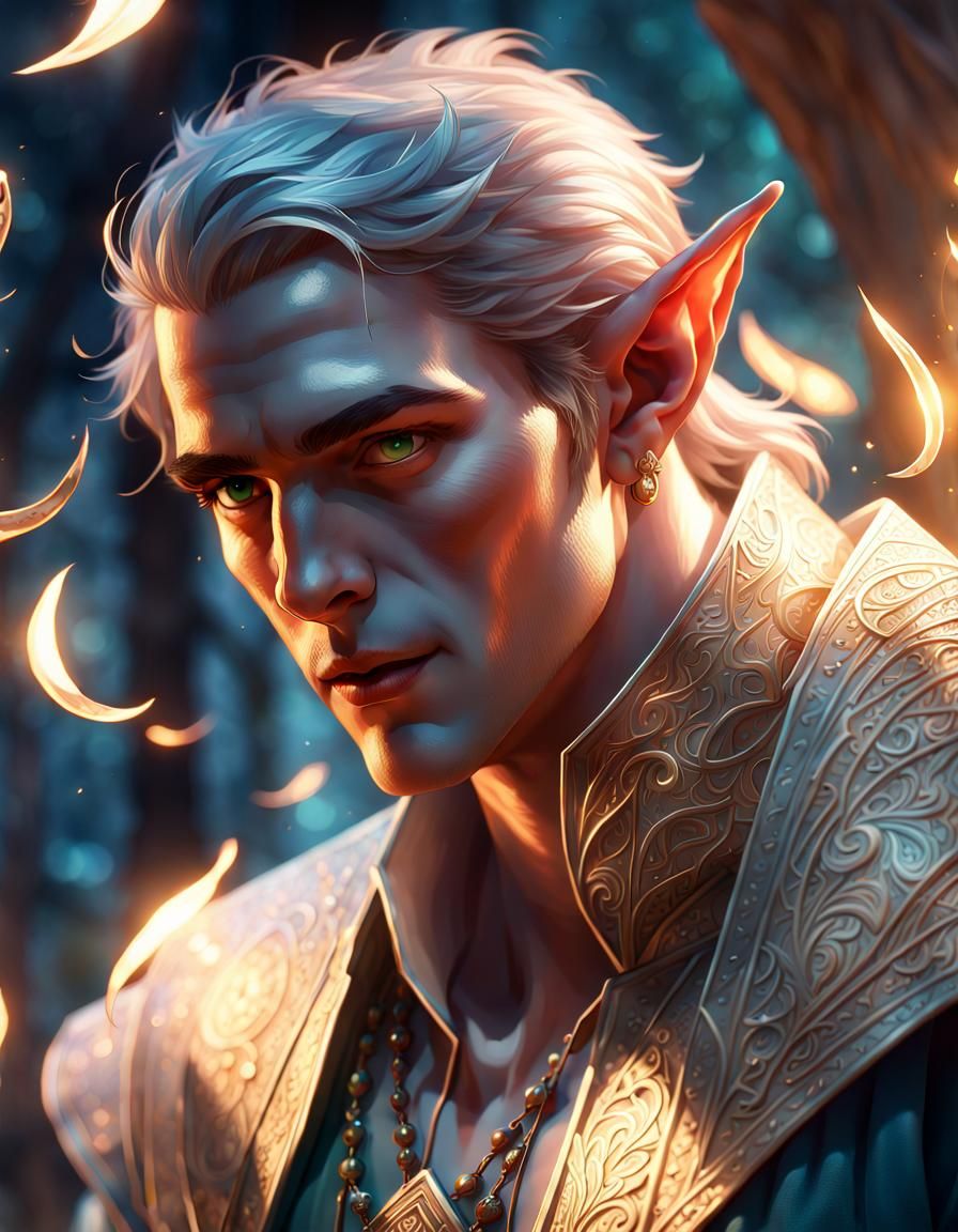 Male elf portrait
