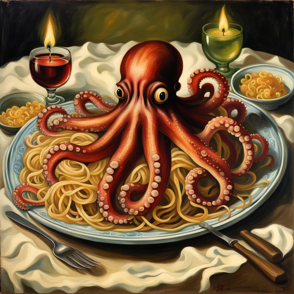 Octopus's Puzzling Victorian Spaghetti Dinner