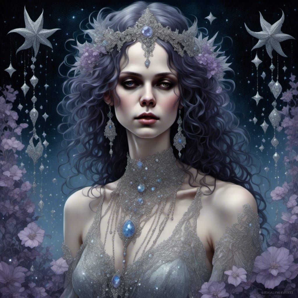 Enchanted Midnight Beach Stroll in Anime Style