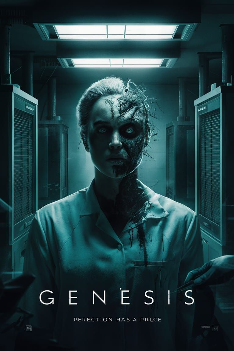 Genesis: A Horror Film Poster Exploring Genetic Manipulation