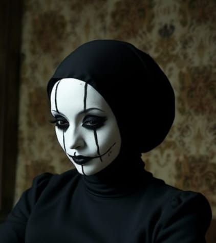 Darkroom Seams: A Mysterious Seamstress in Black