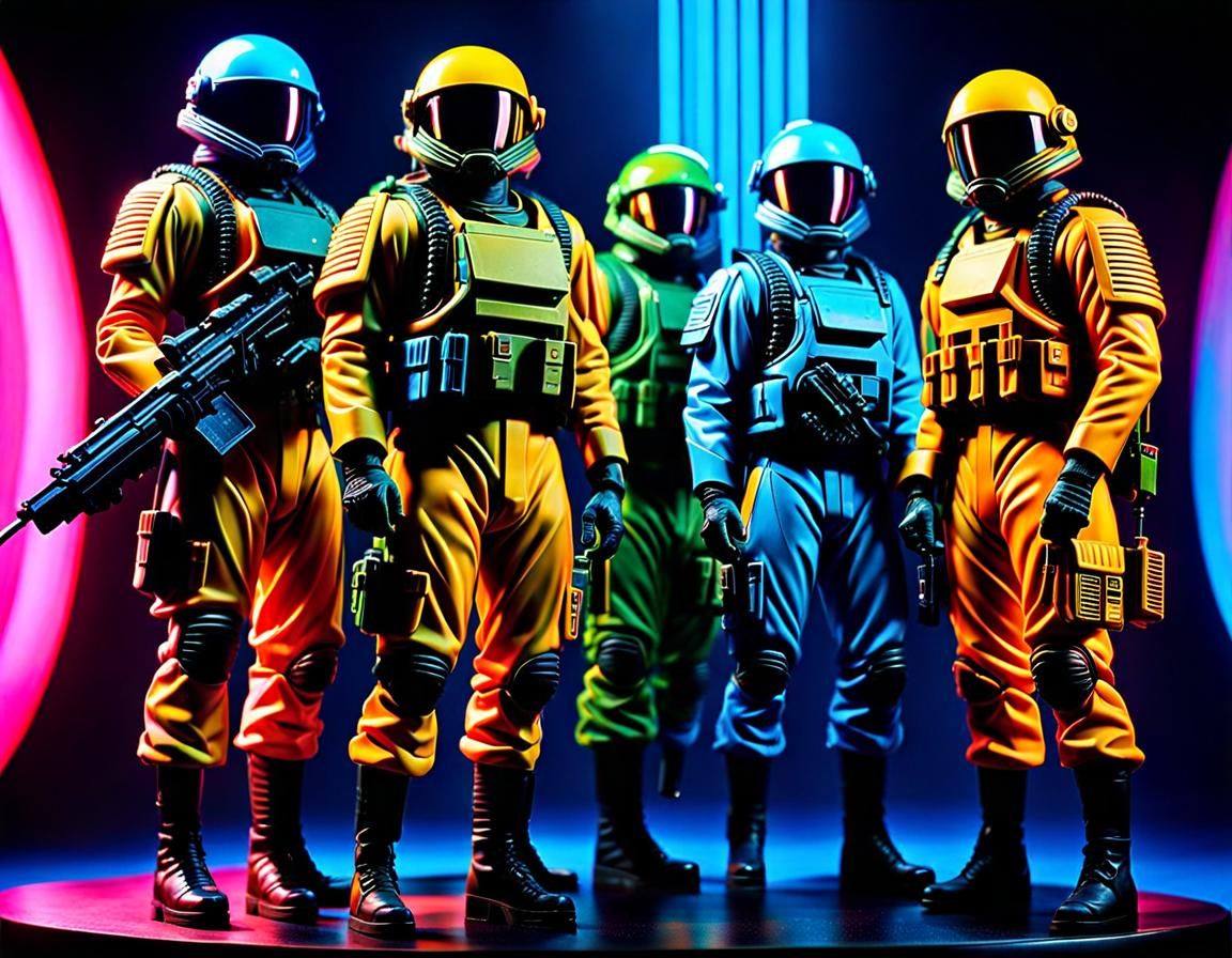 Psychedelic Sci-Fi Diorama with Scale Figures