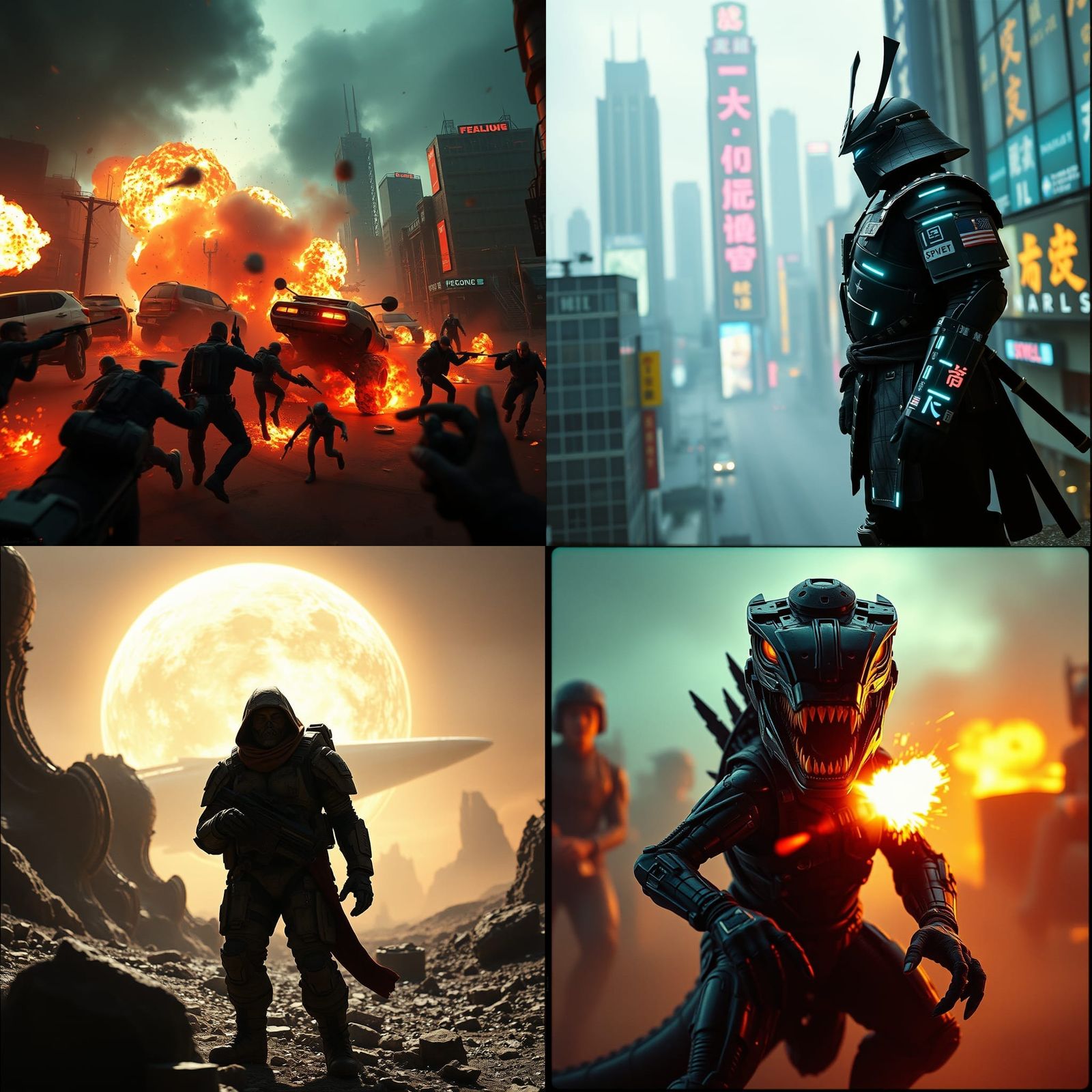 Futuristic Sci-Fi Action Movie Poster