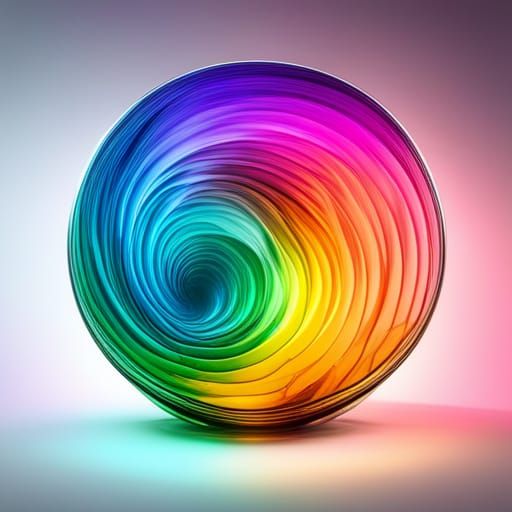 Hyperrealistic Glass Bowl of Apple Devices: Splash Art