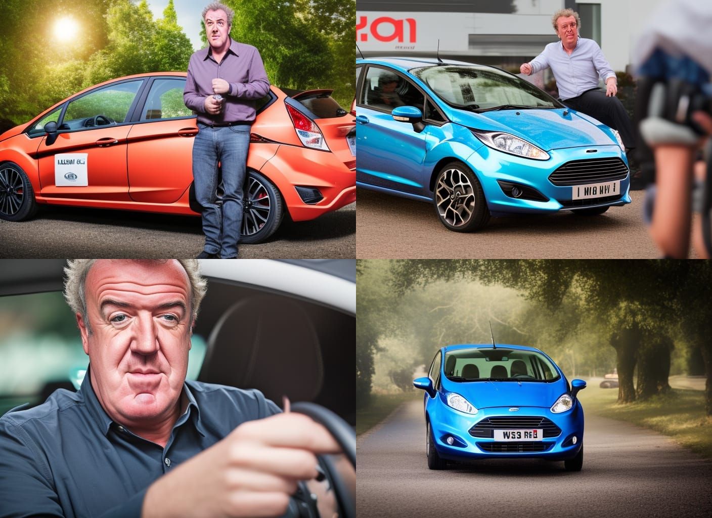 Jeremy Clarkson Drives Ford Fiesta: Professional Photo