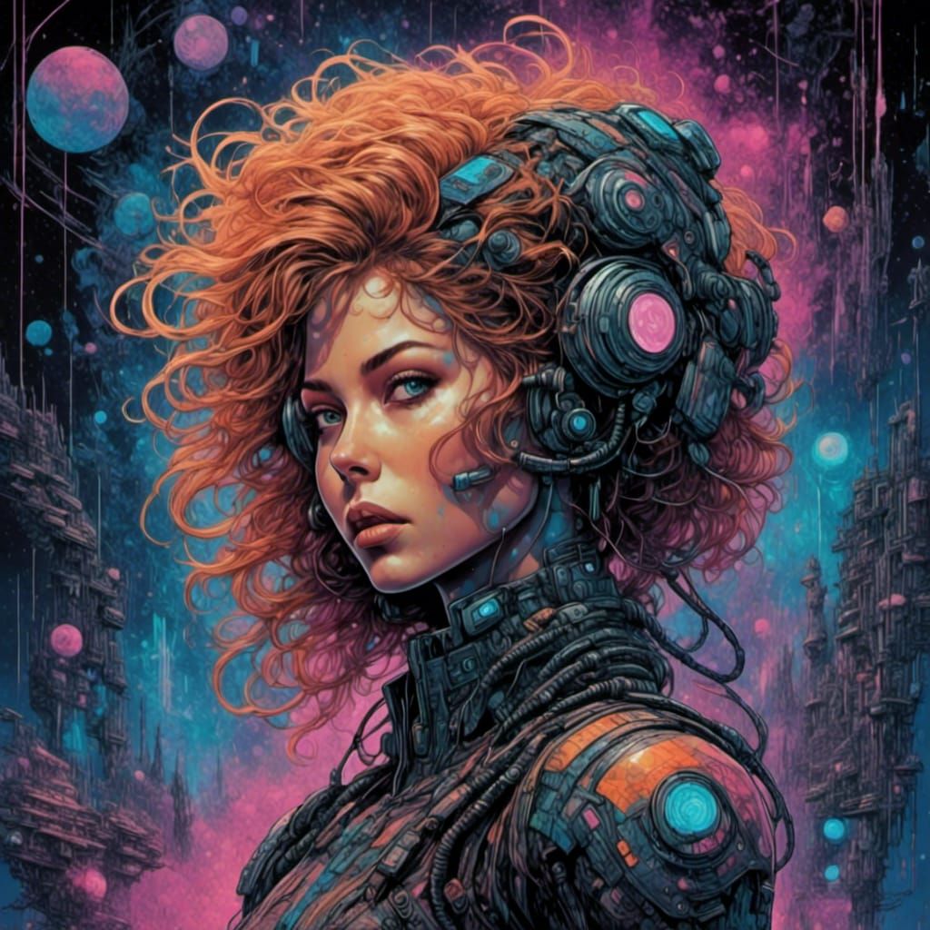 Sublime Woman in Science Fiction Art Style