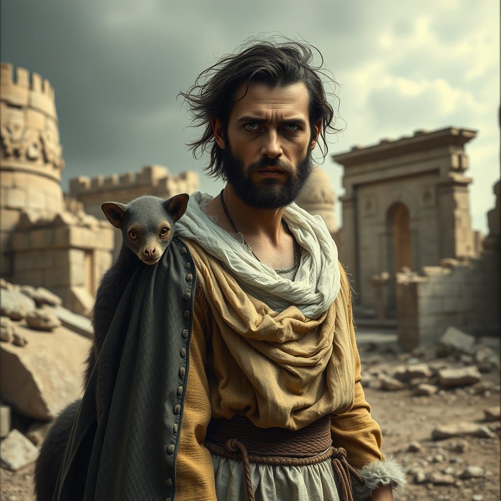 Isaac in Ruins, Victorian Bride's Gown