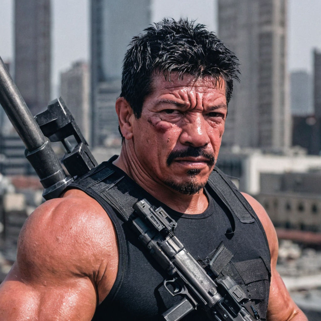 Eddie Guerrero as Hector Cardoza in Gritty Rooftop Scene