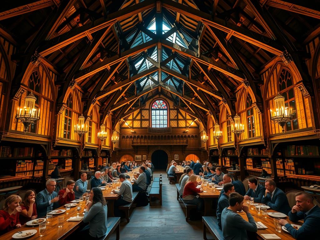 Medieval Great Hall Feast at Magic Hour