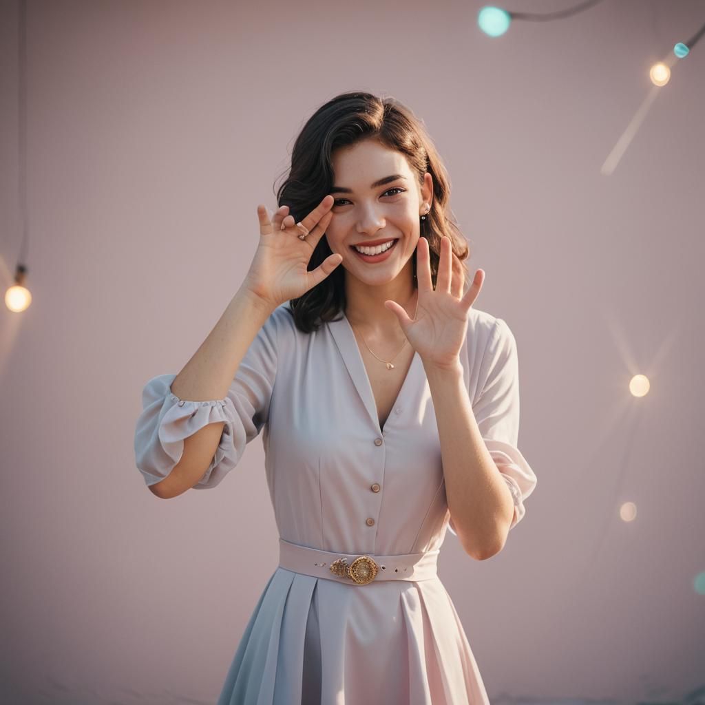 Smiling Youthful Figure with Ring in Soft Focus