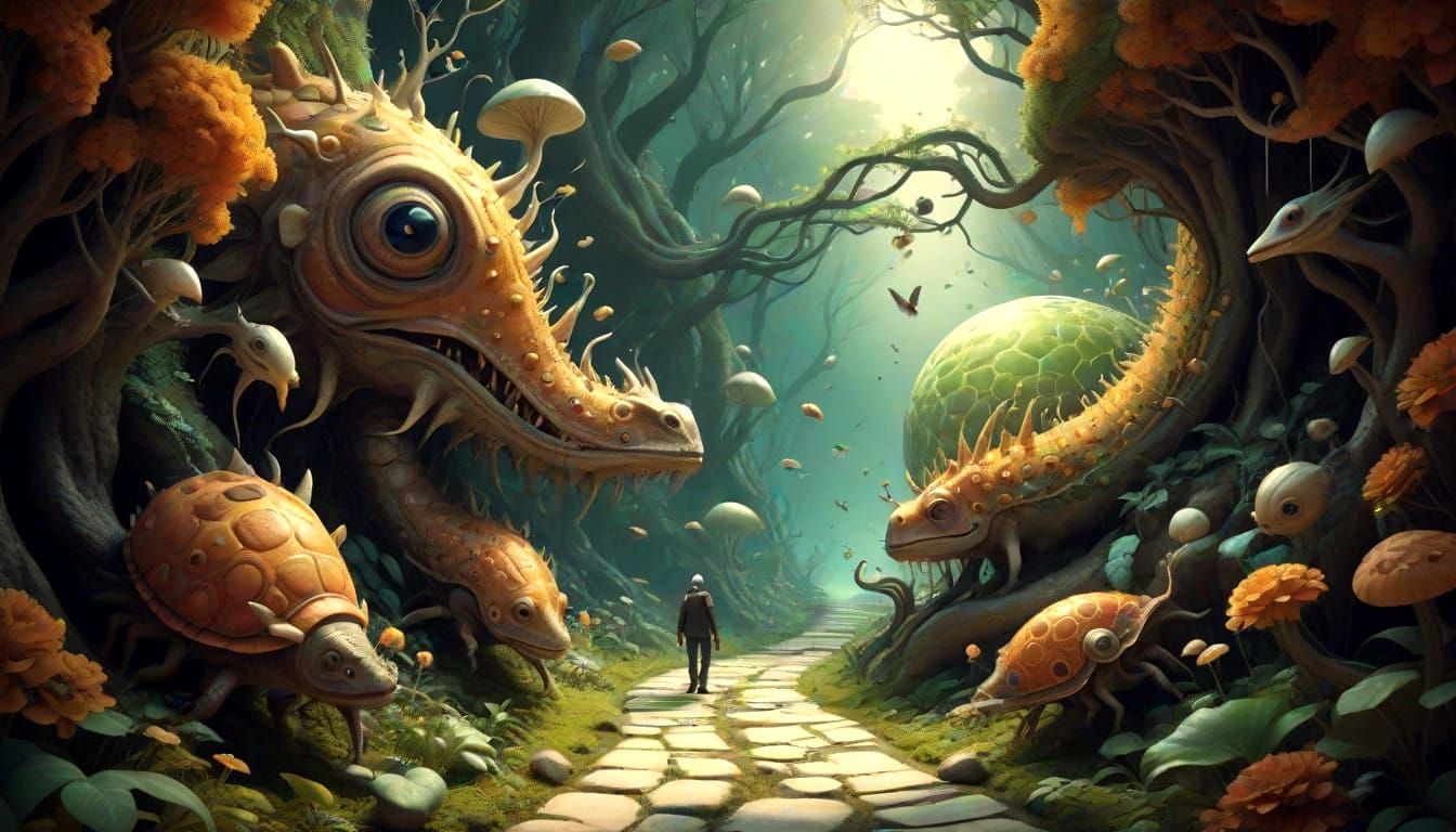 Surreal Organic World of Twisting Landscapes