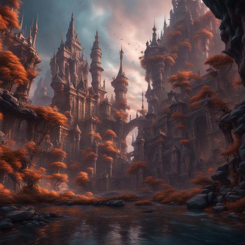 Fantastical Dimensions in Detailed Matte Painting