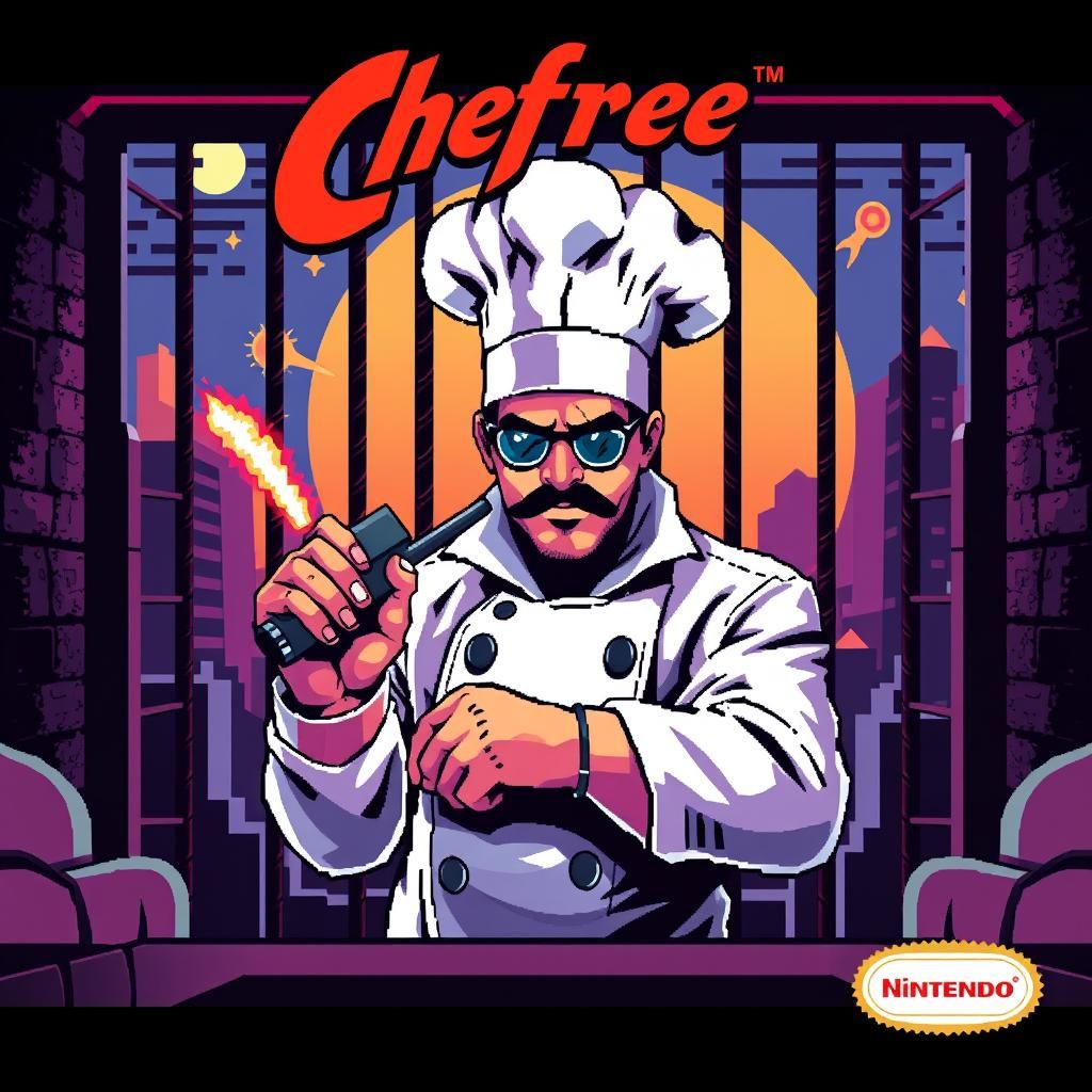 Chef Detective Pixel Art Game Cover in Nintendo Style