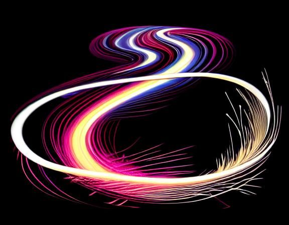 Time's Flow: Surreal Graphic Score with Flame Flower