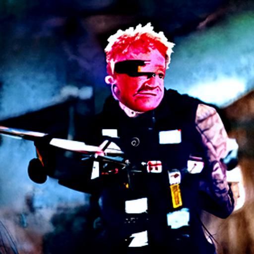 Cyberpunk Horror Gordon Ramsay as Red Baron