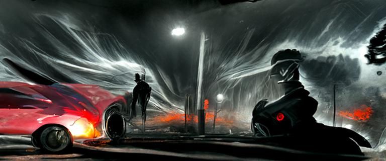 Dramatic Silhouette in the Night