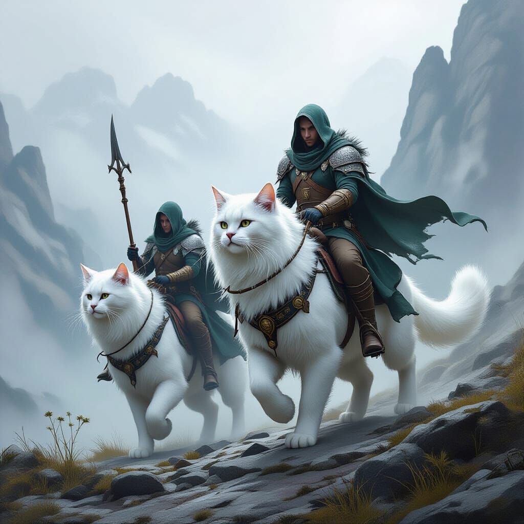 War Goblins Ride Cats in Misty Mountains