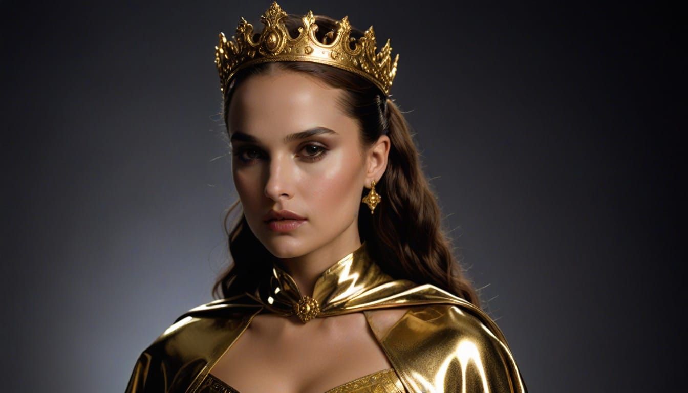 Natalie Portman as Regal Padmé Amidala in Shimmering Gold La...