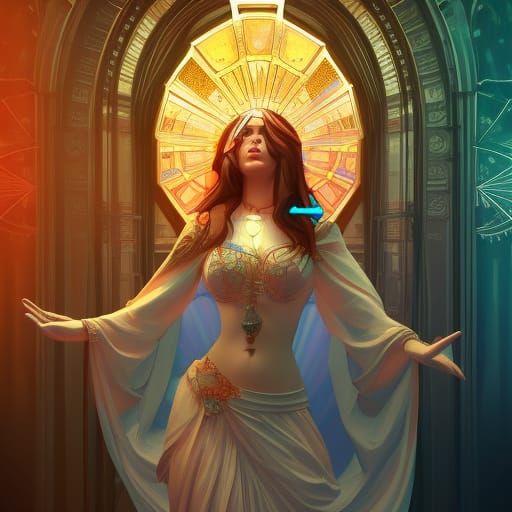 Elegant Art Deco Woman in the Underground