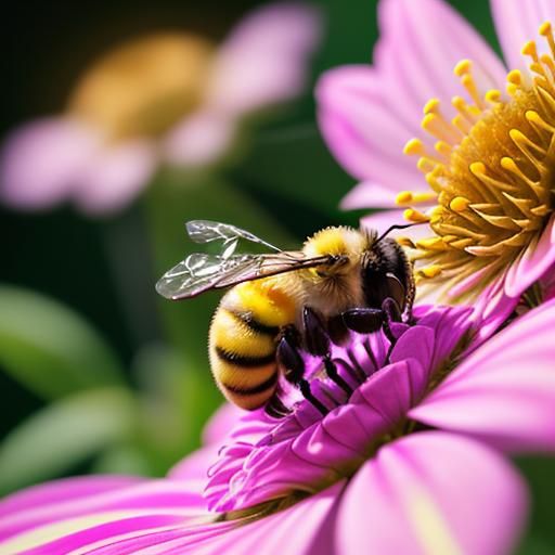Bumble Bee on Flower, Professional Photography