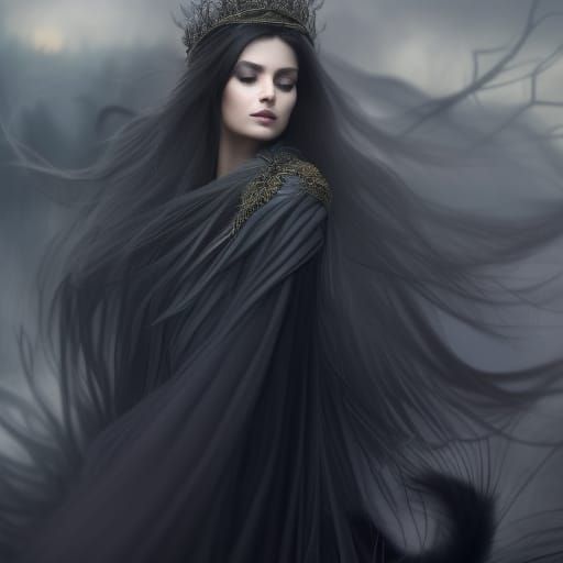 Feathered Queen: Detailed Fantasy Art in 8K