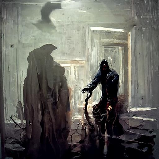 Eldritch Living Shadow in Hyperrealism Style