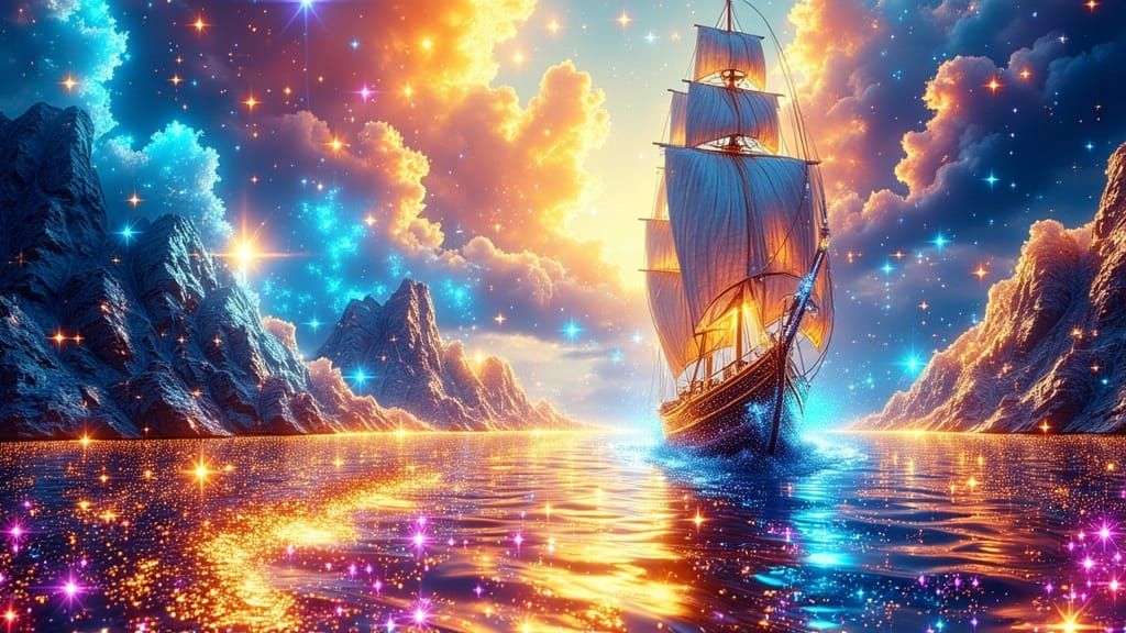 Surreal Op-Art Odyssey Through Cosmic Waves