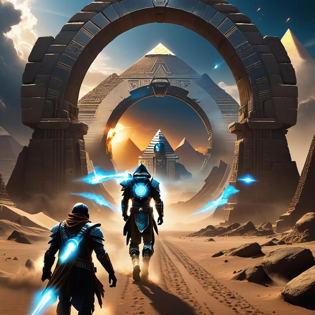 Sci-Fi Gunslinger Emerges from Stargate: Hyperrealistic Conc...