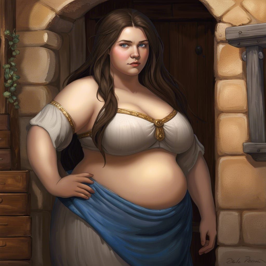 Medieval Goddess in Renaissance Oil Painting