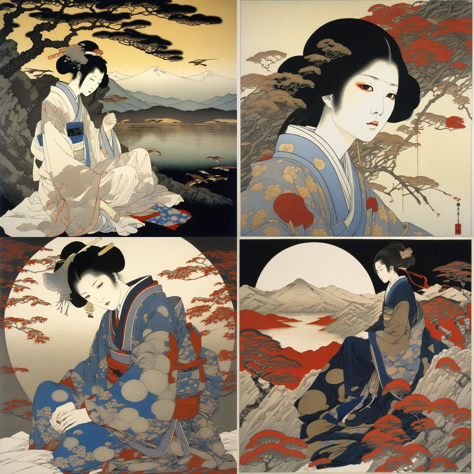 Macabre Japanese Art Inspired by Traditional Illustration