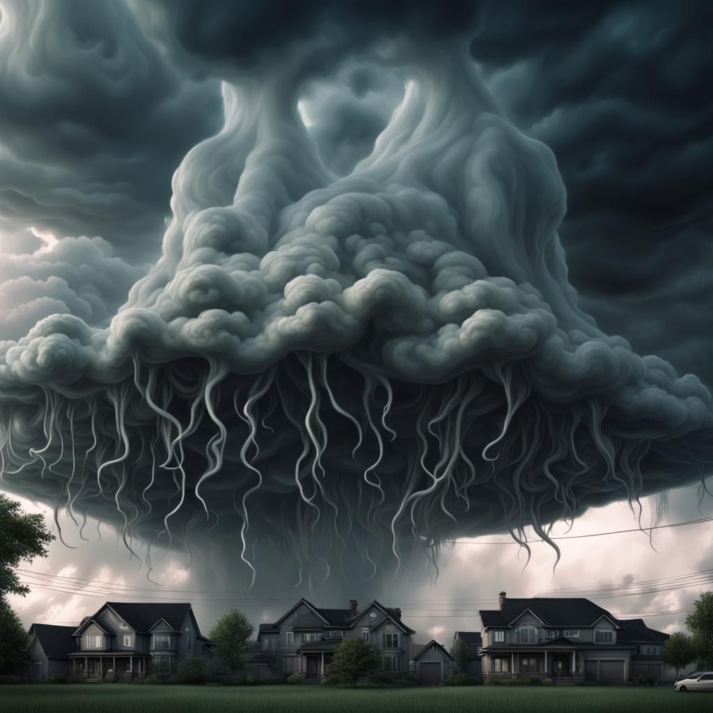 Tentacled Storm Clouds Descend on Suburbia