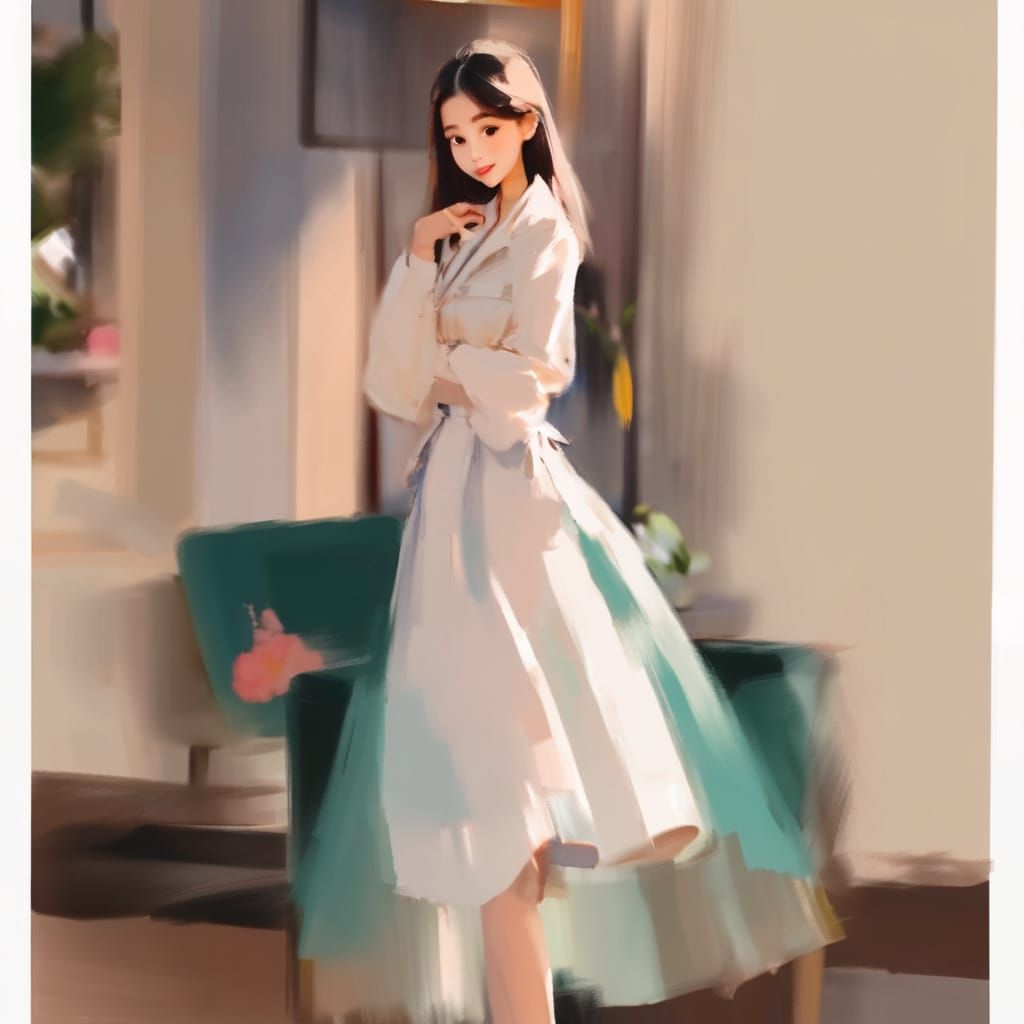 Abstract Anime Eyes in Digital Smear Style