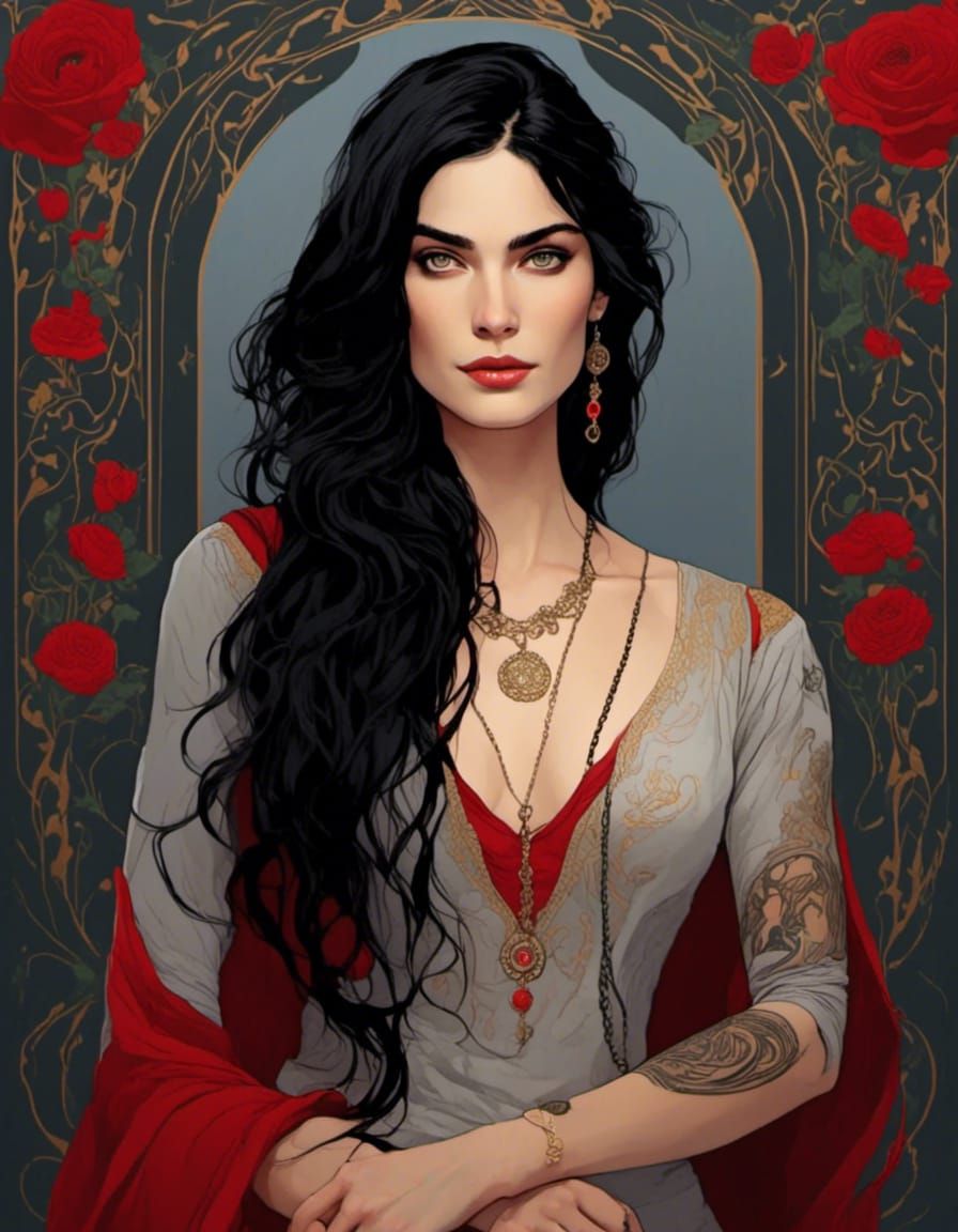 Shadowhunter Isabelle Lightwood in Palekh Style