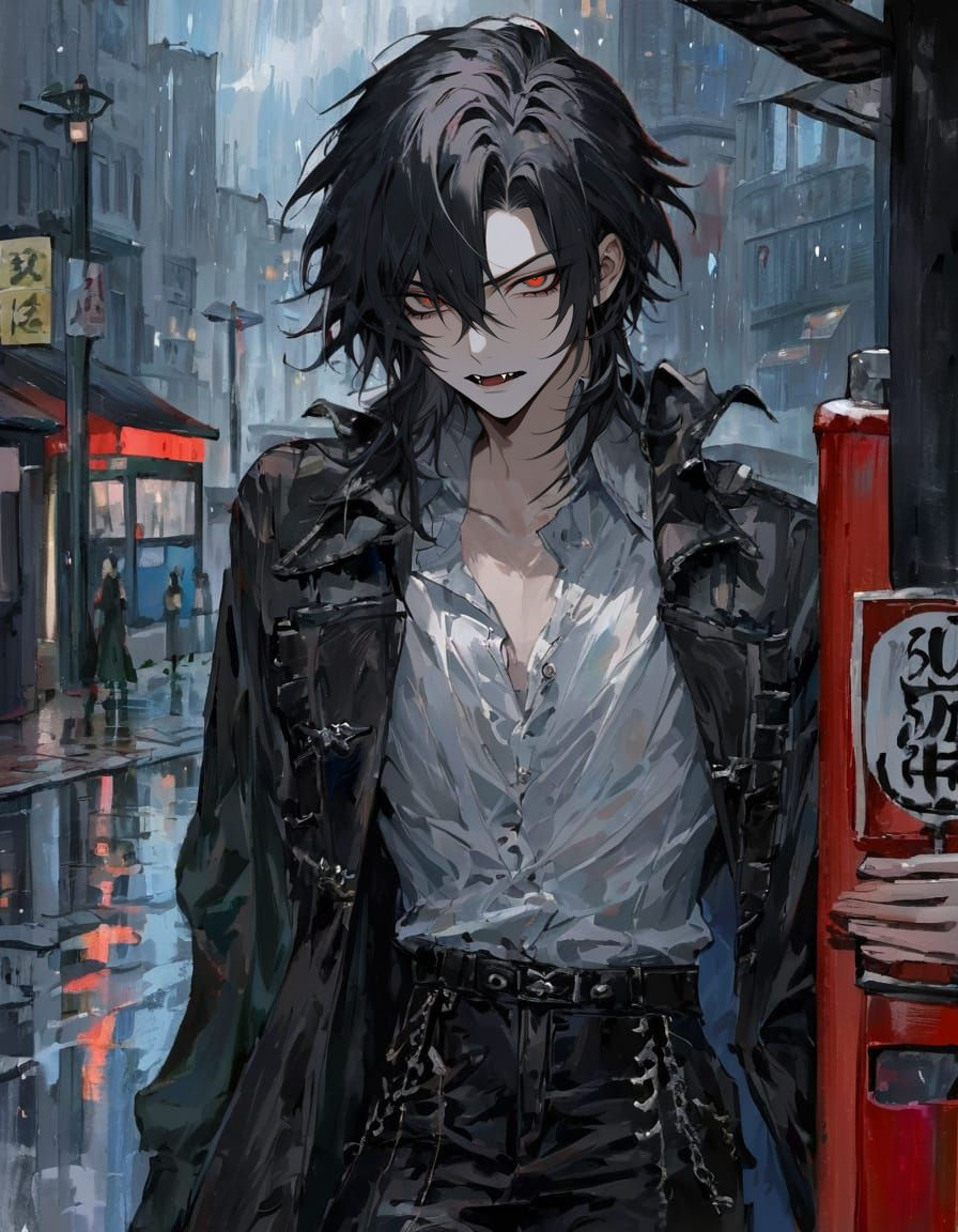 Stranger at the bus stop.