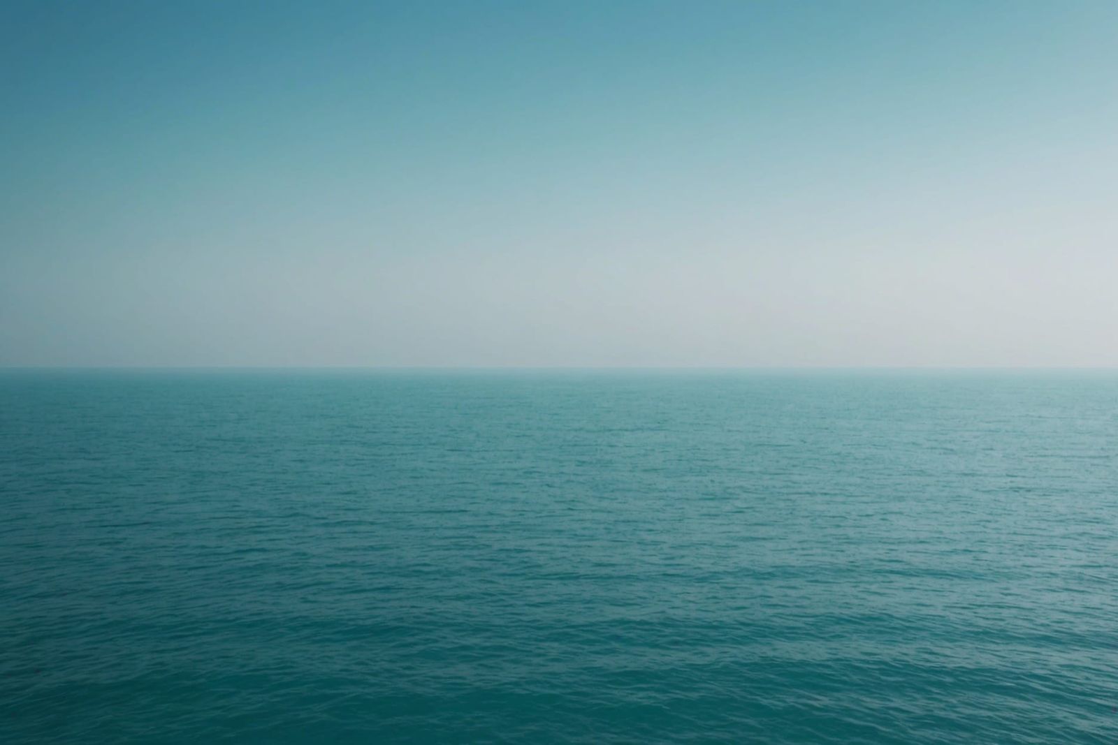 Turquoise and Teal Minimalist Ocean Landscape