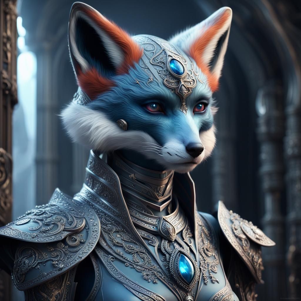 Fox-like Space Royalty: A Digital Matte Painting