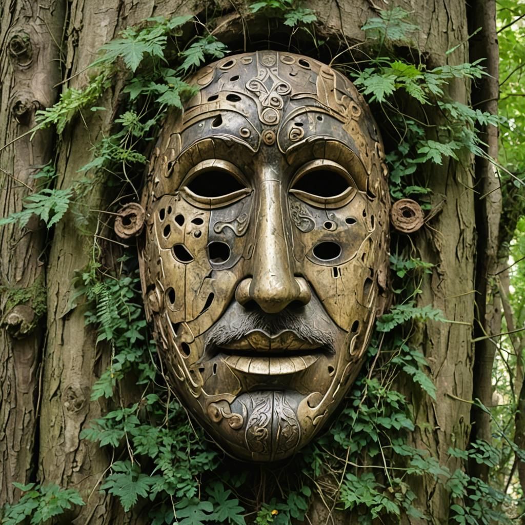 Masks Channeling Ancient Forest Spirits