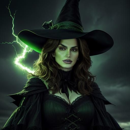 Cindy Crawford as Hyperrealistic Wicked Witch
