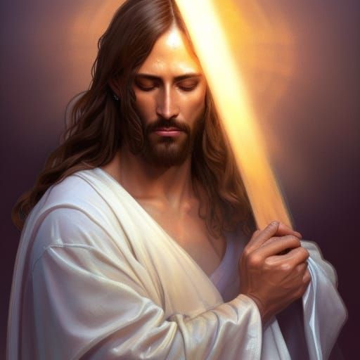 Jesus Risen: Easter Morning Portrait in Artstation Style