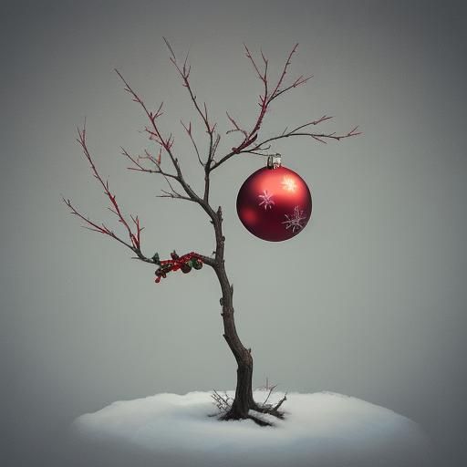 Minimalist Christmas: Single Branch Ornament